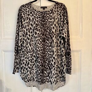 INC International Concepts Leopard Print Sweater